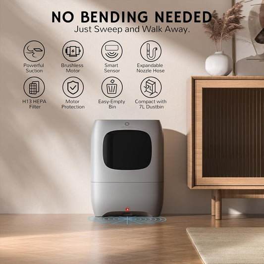 🔥 Smart Vacuum Dustpan – Hands-Free Cleaning for Any Room! 💨
