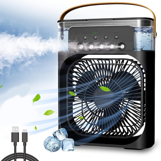Portable Mini Air Cooler Fan – Black Personal Unit
