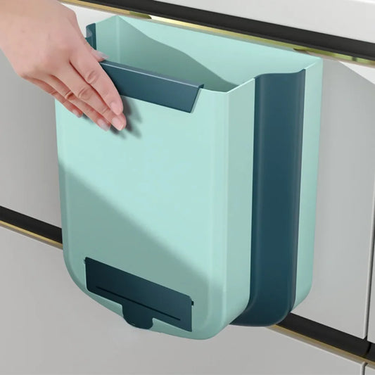 Wall-Mounted Folding Trash Bin